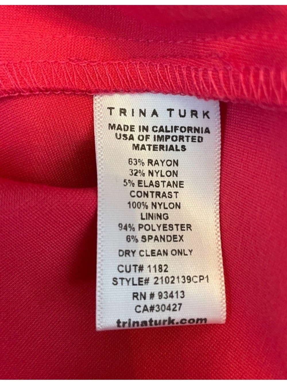 NWOT TRINA TURK AQUATA TOP IN PINK SAPPHIRE - Picture 9 of 9